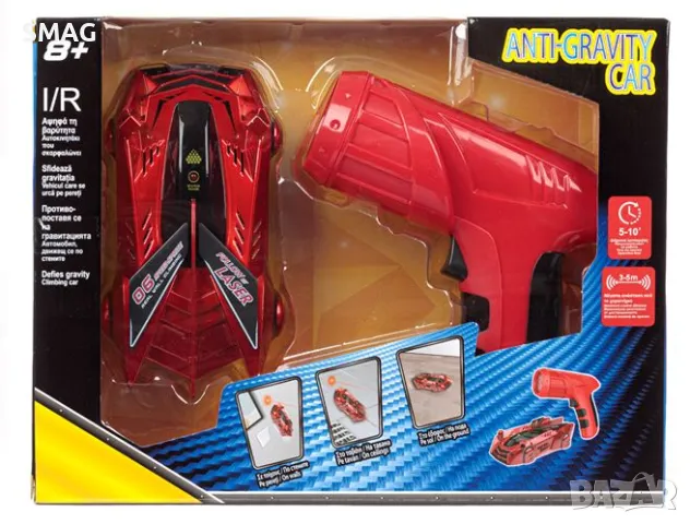 Антигравитационна кола с дистанционно управление Червена S_1214664, снимка 4 - Коли, камиони, мотори, писти - 47921298