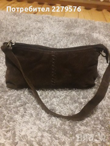 Чанта естествен велур