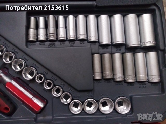 TENG TOOLS куфар качествена гидория 1/4 3/8 1/2 111части къси дълги вложки удължители, снимка 7 - Куфари с инструменти - 43731364