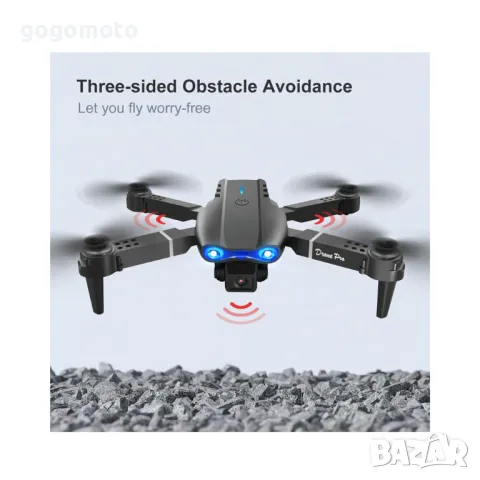 дрон ПРО, Дрон 4K PRO HD, нов качествен дрон с ДВЕ КАМЕРИ, дрон с ПРОФИ качества, снимка 9 - Дронове и аксесоари - 46664030