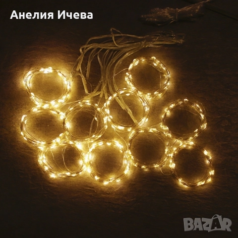 Коледни лампички с 300Led лампи 3 метра на 3 метра ,коледна завеса с дистанционно., снимка 5 - Други - 51501485
