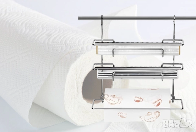 Държач за кухненска хартия - троен 33xH36cm, снимка 3 - Други стоки за дома - 52831840