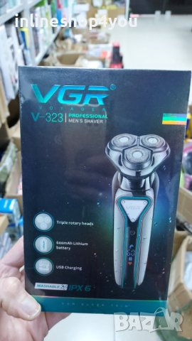 Професионална мъжка самобръсначка VGR, V-323, Водоустойчива, USB зареждаане
