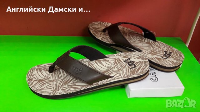 Английски мъжки чехли естествена кожа-URBAN BEACH 2 цвята, снимка 5 - Мъжки чехли - 28950220