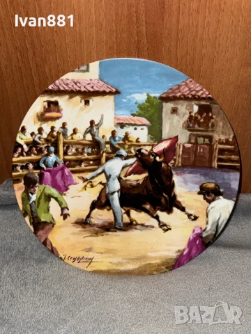 Порцеланова чиния - Испания Тореадор декорация , снимка 2 - Други - 50462606