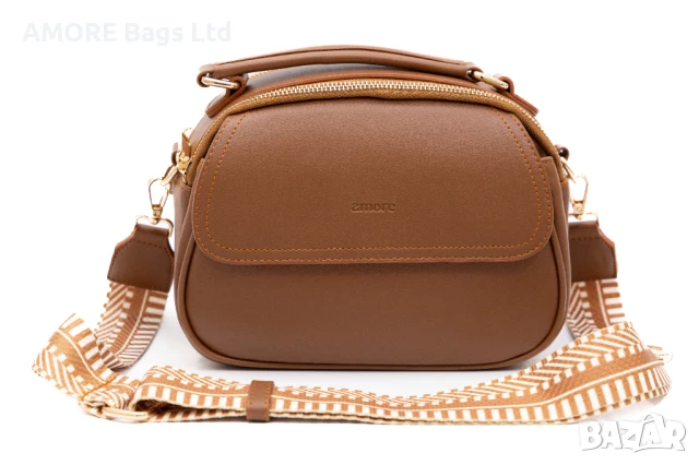 Ежедневна дамска чанта AMORE Camilla - Tan, снимка 4 - Чанти - 50659841