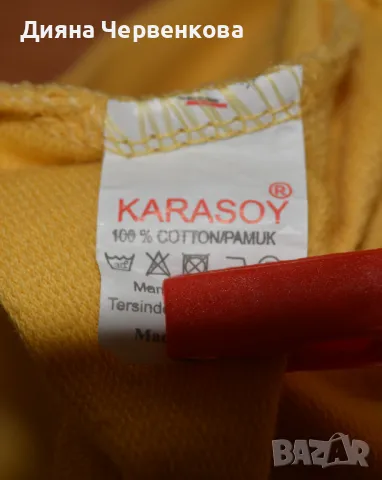 Блуза дамска есенна/зимна, жълта с апликация и камъни; 2XL÷3XL, снимка 4 - Блузи с дълъг ръкав и пуловери - 43085584