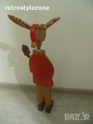 № 6430 стара дървена фигура   - височина 57 см , снимка 5 - Други ценни предмети - 37608044