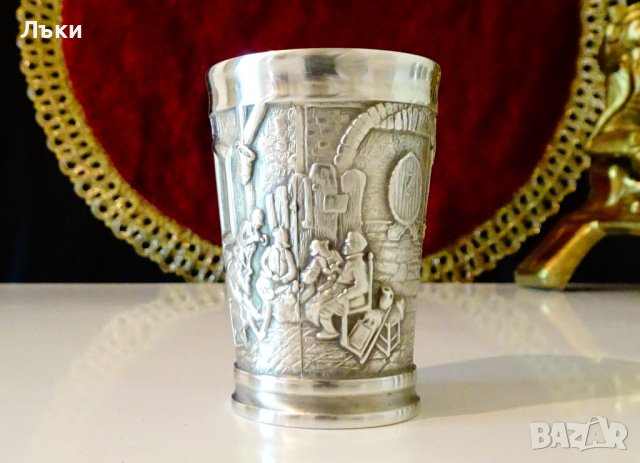 Чаши от калай за ракия Kassack. , снимка 5 - Антикварни и старинни предмети - 37654453