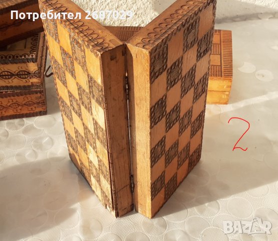 Стари кутии за шах, стара дървена кутия, 5 бр, снимка 11 - Шах и табла - 39086997
