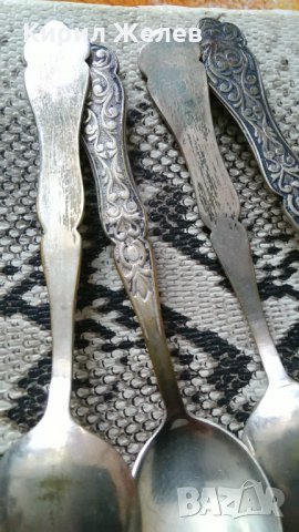 СТАРИННИ ПОСРЕБРЕНИ БРОНЗОВИ ОРНАМЕНТИРАНИ Лъжици комплект 12 бр в ЛУКСОЗНА КУТИЯ Лъжички А1050, снимка 8 - Прибори за хранене, готвене и сервиране - 32601146
