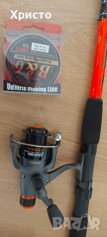 Нова въдица с макара и влакно за 79лв ОБЩО, риболов, телескопична въдица, снимка 3 - Макари - 52488439