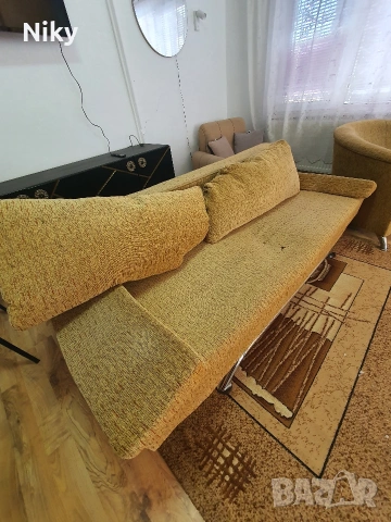 Разтегателен диван и кресло, снимка 3 - Дивани и мека мебел - 53538066