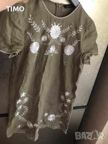 Прекрасна рокля на Зара с  бродерия , снимка 6 - Рокли - 38019666