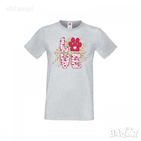 Мъжка тениска Свети Валентин Dog Love 1, снимка 5 - Тениски - 35649741