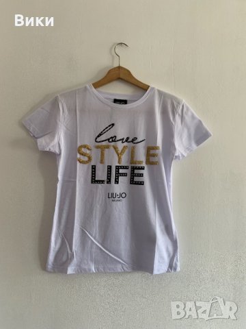 Liu Jo Бяла тениска, снимка 3 - Тениски - 26595393