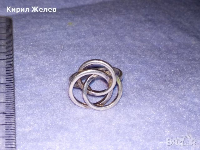 СТАР АЖУРЕН ДИЗАЙНЕРСКИ СРЕБЪРЕН ВИНТИДЖ ПРЪСТЕН ВИСОКА ПРОБА СРЕБРО 35244, снимка 14 - Пръстени - 39470795