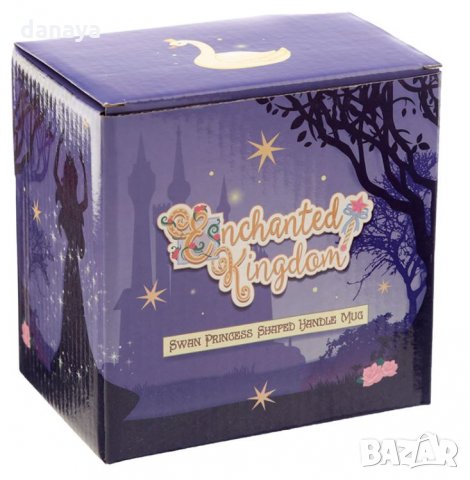 1316 Керамична чаша Лебед принцеса с розова корона Once upon a time 350ml, снимка 2 - Чаши - 27687654