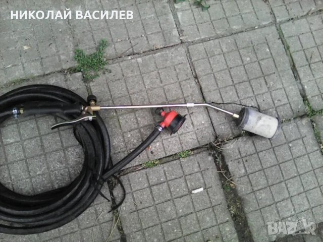 Газова  горелка  70  сантиметра    .   с   нов   винтил   и   маркуч  10   м .  и  бутилка  ., снимка 1