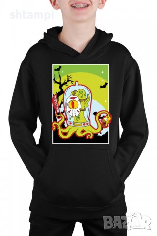 Детски Суитчър/Суитшърт The Simpsons Alien,Halloween,Хелоуин,Празник,Забавление,Изненада,