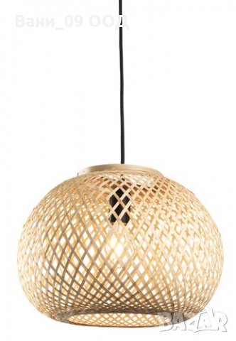 Полилей от бамбук, снимка 4 - Лампи за таван - 32736551