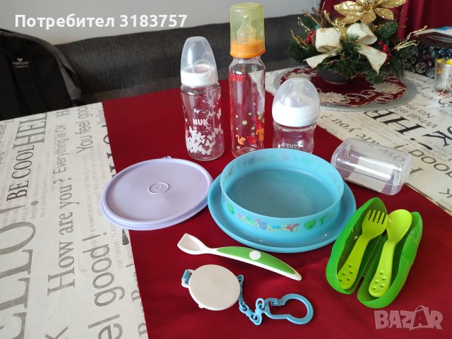 Бебешки шишета виличка лъжичка аксесоари, снимка 8 - Прибори, съдове, шишета и биберони - 43804864