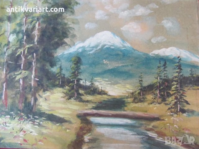 30-те Оригинална Авторска Картина акварел, снимка 2 - Картини - 26835262