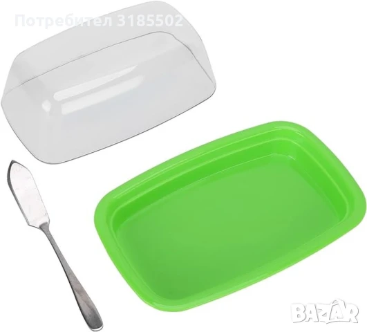 Комплект кутия за съхранение на масло и прибор за мазане, снимка 4 - Аксесоари за кухня - 51392906