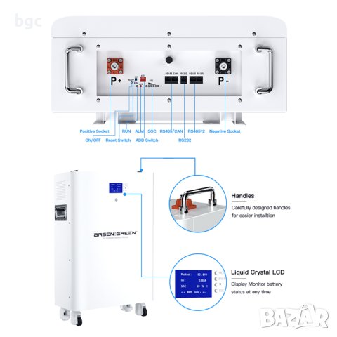 Фотоволтаична Батерия Соларна Батерия Слънчева Енергия съхранение LiFePo4 Желязо-Фосфатна Batt, снимка 8 - Друга електроника - 43757189