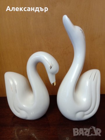 Порцеланова фигура на лебеди, снимка 2 - Антикварни и старинни предмети - 43886989