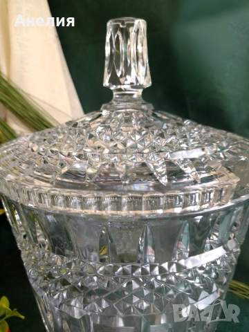 Кристален Бохемия съд с капак , снимка 3 - Други - 52968108