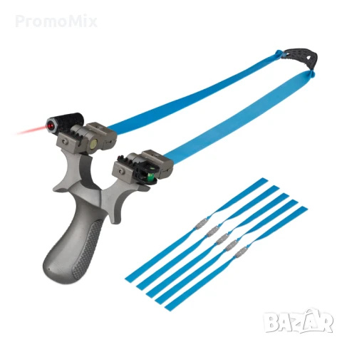 Прашка с лазер Relaxdays 10042993 Спортна прашка с мишени, снимка 4 - Други спортове - 50779332