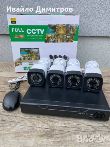 Видеонаблюдение с 4 камери full аhd, снимка 2 - Комплекти за видеонаблюдение - 49574464