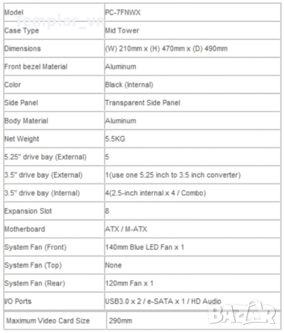 LIAN LI mid tower case // Noname case  //  COLORSit, снимка 4 - Други - 29822891