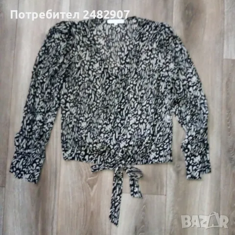 Ефектна дамска риза с връзки, снимка 2 - Ризи - 50342911