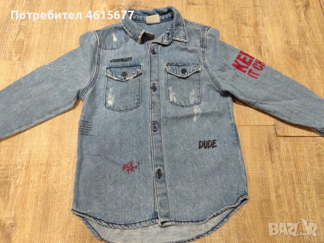 дънкова ризка на Zara, снимка 2 - Детски ризи - 52055721