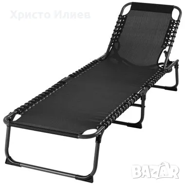 Градински шезлонг сгъваем Сгъваем Походно легло, снимка 3 - Градински мебели, декорация  - 47490375