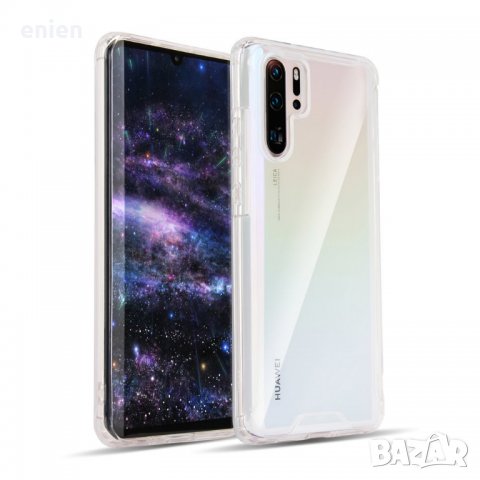 Удароустойчив твърд Armor PC кейс за Huawei Mate 20 PRO Прозрачен, снимка 1