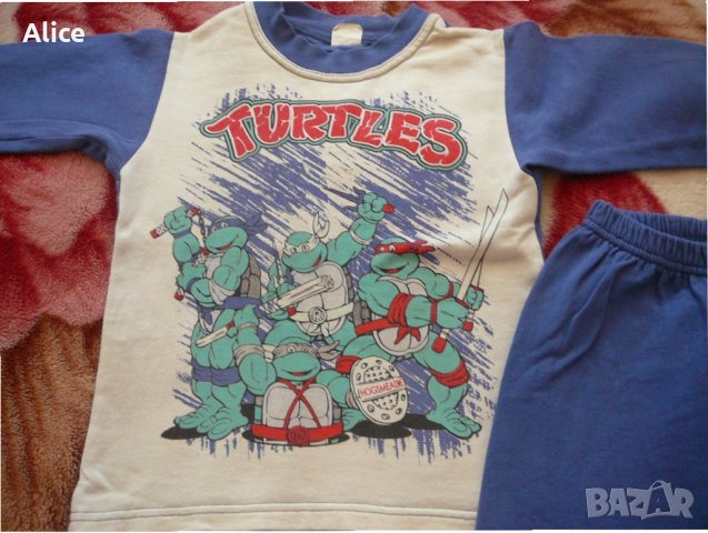 Детска пижама с Костенурките Нинджа /леко ватирана/, р.104