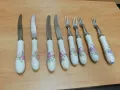 Стари руски прибори за хранене с порцелан , снимка 2