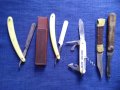 Стари джобни ножчета,производство ,,П.Денев" Габрово и други.  Два бръснача,,Столичная"