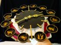 Selva бронзов стенен часовник зодиак,зодии. , снимка 2