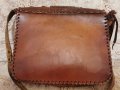 Стара кожена дамска чанта , снимка 5