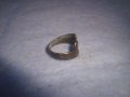 СТАР МЕДЕН ПОСРЕБРЕН РЕТРО АРТ ПРЪСТЕН РЪЧНА ИЗРАБОТКА 27602, снимка 4