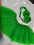 Зелена туту пола пачка поличка и лента с пандела за глава за бебе фотосесия фото декор, снимка 2