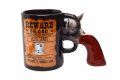 Код 93404 Забавна керамична чаша за топли напитки с принт и дръжка - револвер. Чашата се предлага в , снимка 1 - Чаши - 37021256