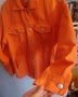 Оранжево мъжко дънково яке деним става и за дамско, снимка 2