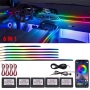 RAINBOW LED амбиентно осветление за автомобили с RGB 256 цвята, 6 в 1, снимка 2