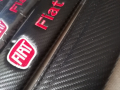 ***ТОП*** качествени черен карбон кожа калъфи протектори за колан марка Фиат Fiat, снимка 7