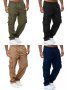 Мъжки свободни прави карго панталони с множество джобове, 4цвята - 024, снимка 1 - Панталони - 43545490